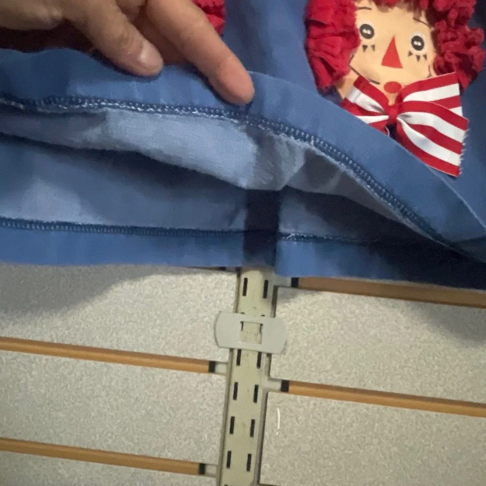 Blue Kids Dress Raggedy Ann Character Applique Sleeveless‎ A-Line Shift